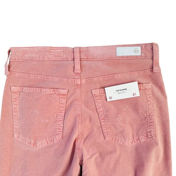 AG Adriano Goldschmied Size 27 Women's The Quinne High Rise Flare Pink Jeans - Picture 5 of 7